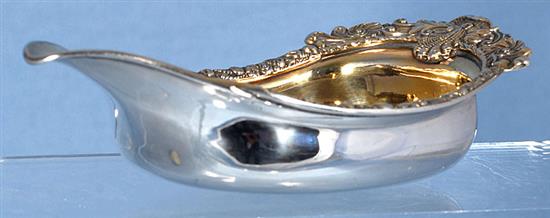 A George III silver and gilt pap boat, by George Knight, Length 151mm Weight 3.4oz/106grms